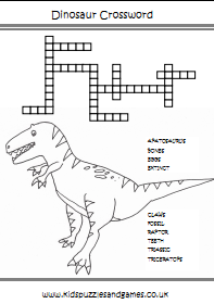 Crossword Puzzles on Dinosaur Crosswords   Kids Puzzles And Games