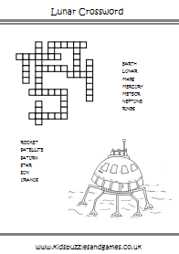 Easy Crossword on Space Crosswords   Kids Puzzles And Games
