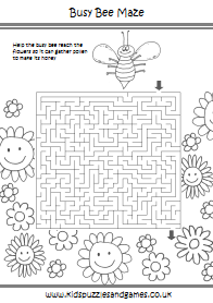 Online Maze games for Young Children: Bee