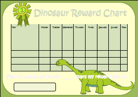 Dinosaur Behaviour Reward Chart