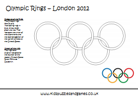 Olympic Rings Coloring Sheet Kids Puzzles And Games