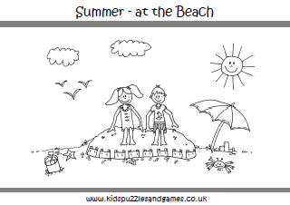 summer kids puzzles and games