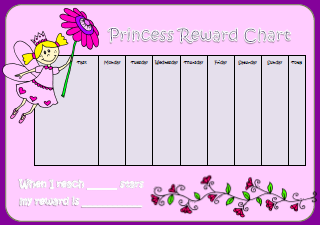 Princess Reward Chart Printable