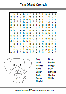 Dog Printable Puzzle for Kids