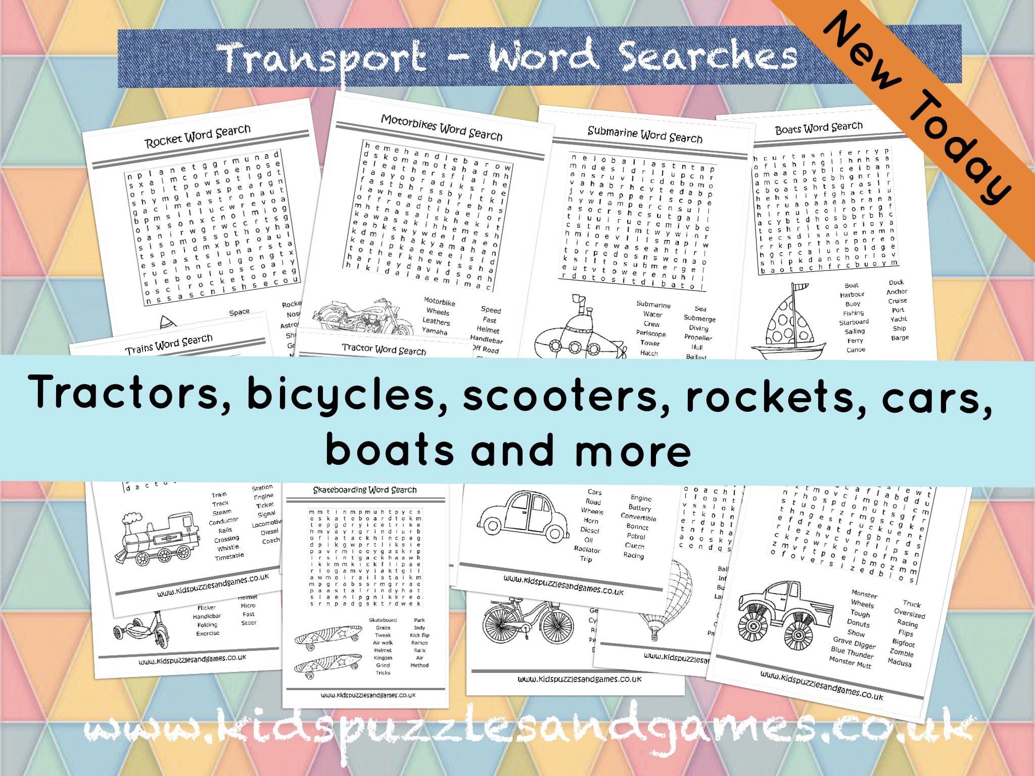 Transport Word Searches added today