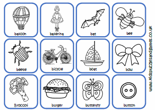 Match the words starting with b