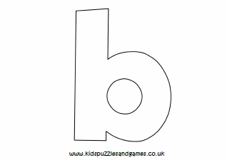 Download B Outline Lowercase Colouring Sheet - Kids Puzzles and Games