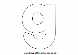 lowercase g bubble letter