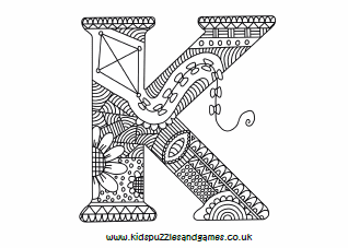 Alphabet Letters Colouring Sheets - Kids Puzzles and Games