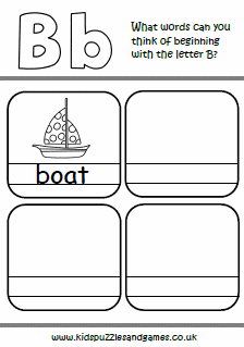 Words Beginning with B Wordsearch Worksheets