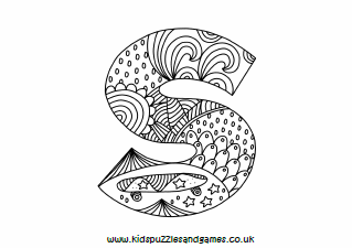 Letter S Colouring Sheets Kids Puzzles And Games
