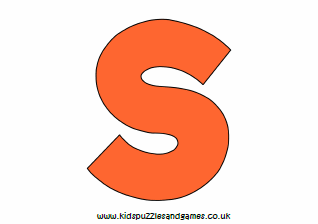 s coloured uppercase printable kids puzzles and games