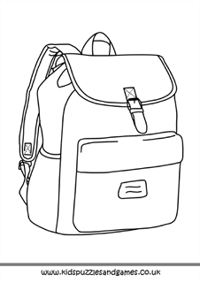 Back To School Bag Isolated Coloring Page for Kids 21516530 Vector Art at  Vecteezy
