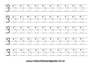 0 Zero Number Writing Practice Worksheet - Kids Puzzles and Games