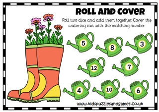 Roll and Cover Games for One and Two Dice - JDaniel4s Mom