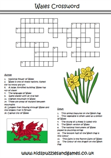 EFL Wales Vocabulary Crossword Puzzle