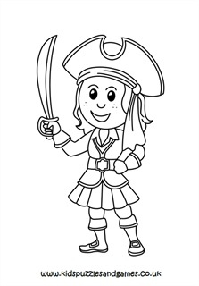 coloring book pages for pirates