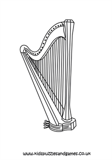 Harp Coloring Page