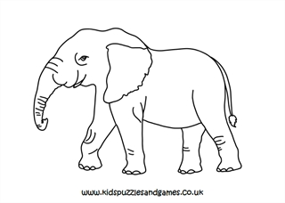 elephant colouring pages