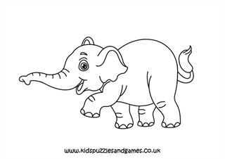 elephant colouring pages