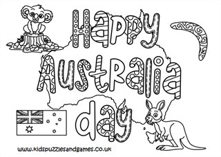 coloring pages australia