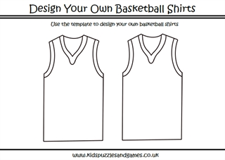 Design Your Own Basketball Shirt - Kids Puzzles and Games