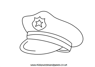 policeman hat coloring pages