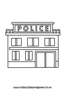 police station coloring page