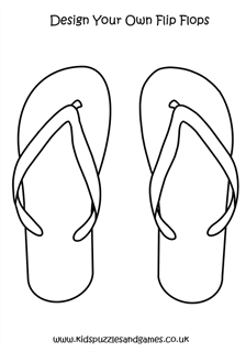 Design Your Own Flip Flops - Kids Puzzles and Games