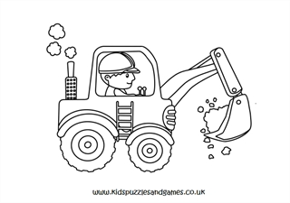 Tractor Digger Coloring Pages - Get Coloring Pages